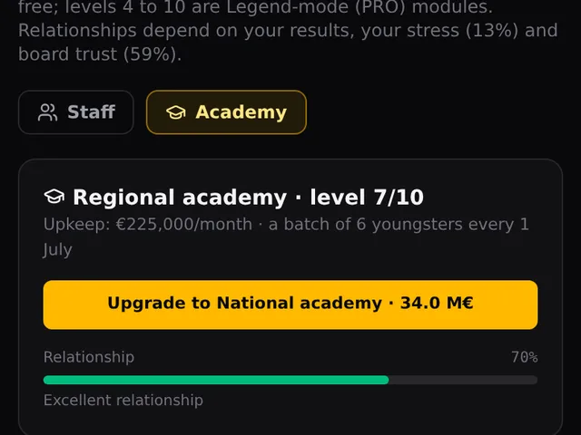 An academy to grow — capture de Shadow Director